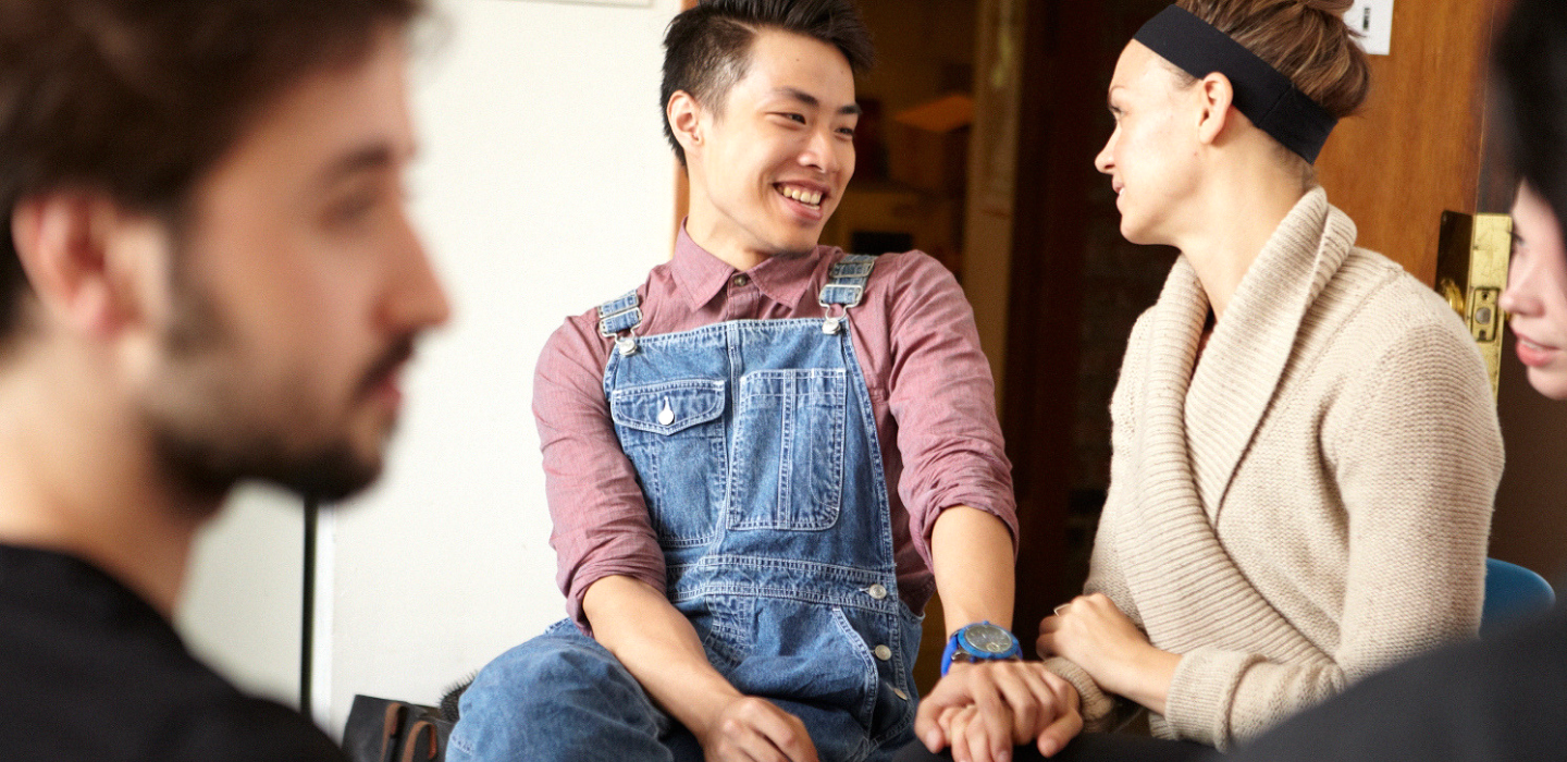 Acting students in HB Studio's Hagen Core Training program